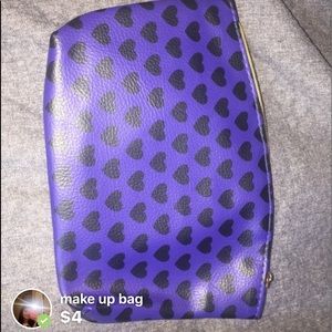 Purple make up bag